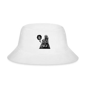 Mad Chicken Norman – The Vindictive Rooster - Bucket Hat - white - Front