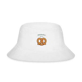 Oktoberfest German Pretzel Typography Art - Bucket Hat - white - Front