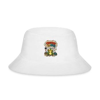 Thinking Too Much Frog - Bucket Hat - white - Front