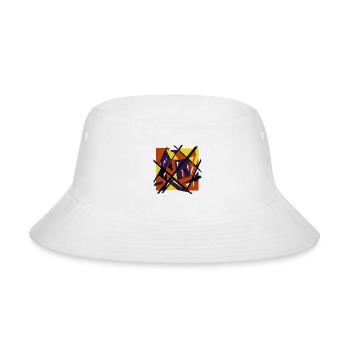 Abstract Cubist Halloween Geometric Dynamic Art - Bucket Hat - white - Front