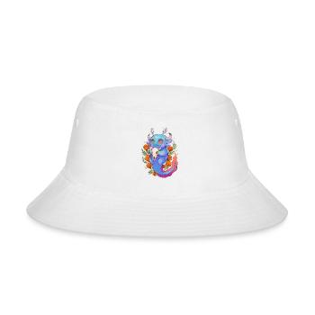 Cute Axolotl Monster Halloween Mystic Spooky Desig - Bucket Hat - white - Front