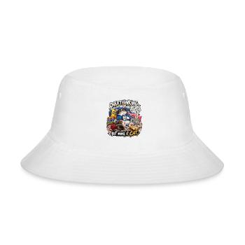 Overthinking Cat Cozy Chaos - Bucket Hat - white - Front