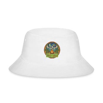 Stay Wild Retro Campfire Starry Night Camping - Bucket Hat - white - Front
