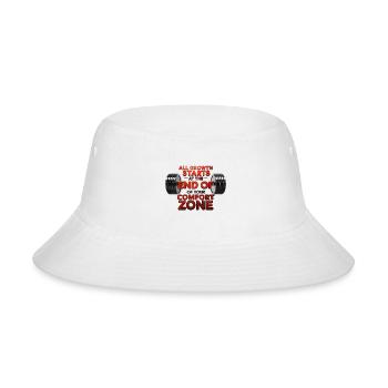 All Growth Starts At The End Of Your Comfort Zone - Bucket Hat - white - Front