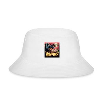 Vampurr Horror Comic Style Illustration - Bucket Hat - white - Front