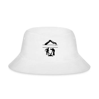 Groundworkers Custom – Digging Team - Bucket Hat - white - Front