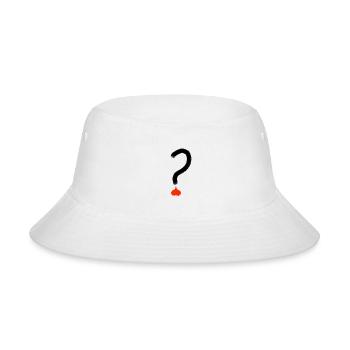 Crimson Question Mark Icon - Bucket Hat - white - Front