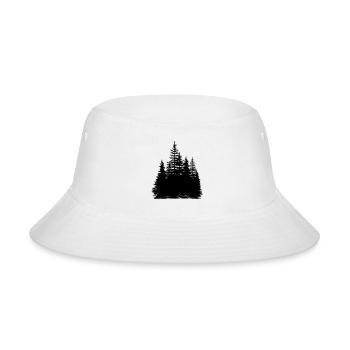 pine trees - Bucket Hat - white - Front