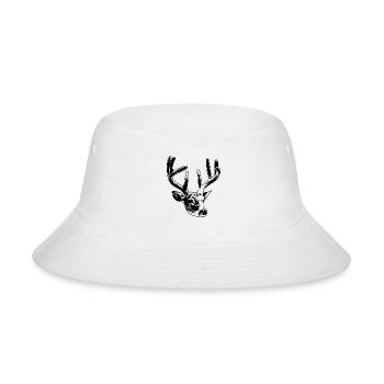 deer head - Bucket Hat - white - Front