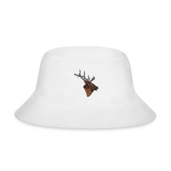 elk head - Bucket Hat - white - Front