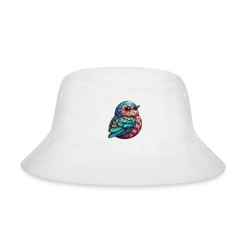 Vibrant Feathered Serenity - Bucket Hat - white - Front