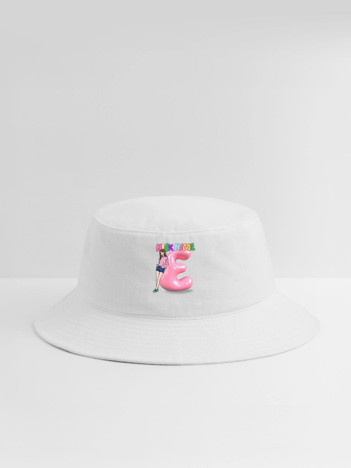 Nick Name E - Bucket Hat - white - Front