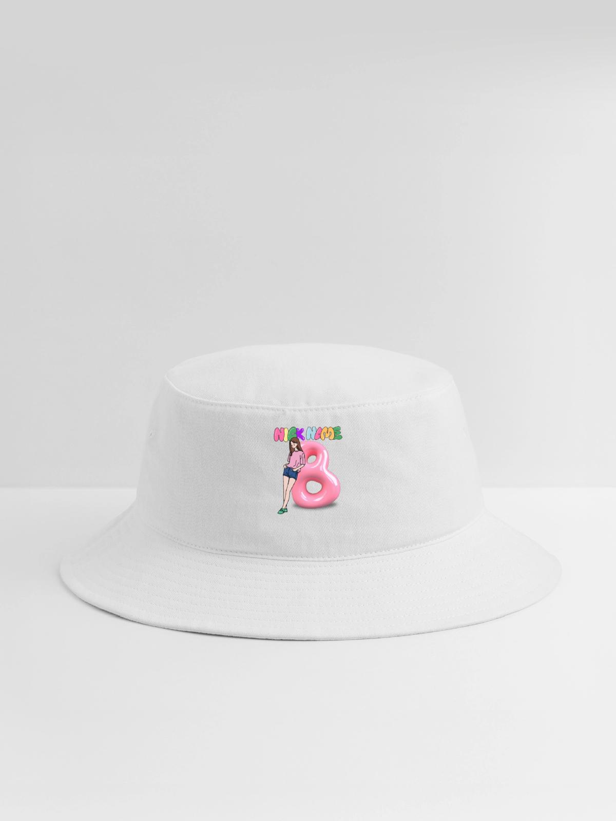 Nick Name B - Bucket Hat - white - Front