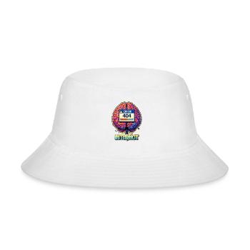 Retro Brain 404 Internet - Bucket Hat - white - Front