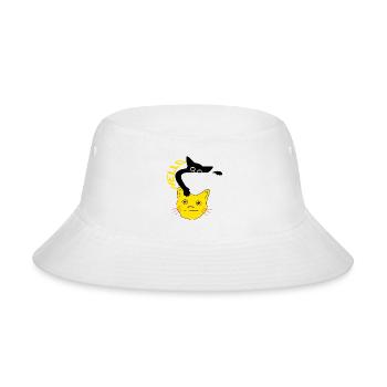 Yellow Cat Hello Pop Art - Bucket Hat - white - Front