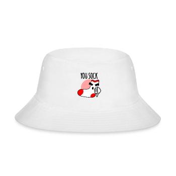 You sock, you suck socks funny pun - Bucket Hat - white - Front