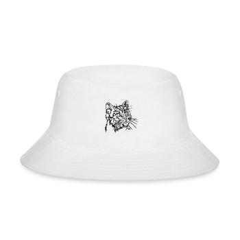 Cat face - Bucket Hat - white - Front