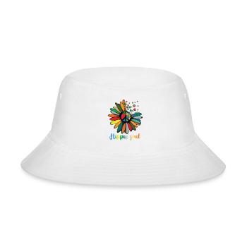 Daisy Peace Hippie Soul Flower Lovers - Bucket Hat - white - Front