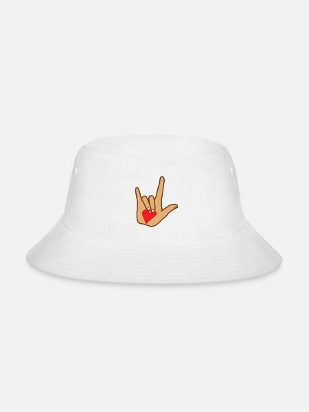 Sign Language Symbol I Love You 1 - Bucket Hat - white