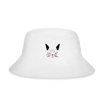 Cat Cat face Friendly cat - Bucket Hat - white - Front