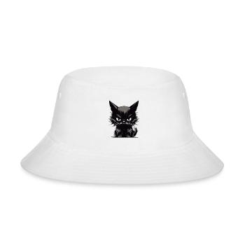 Cats Annoyed Bad Cat Face - Bucket Hat - white - Front