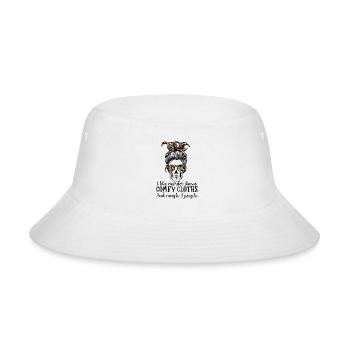 Skull I like murder shows comfy clothes and maybe - Bucket Hat - white - Front