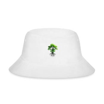 Rooted Circuitry Fusion Art - Bucket Hat - white - Front