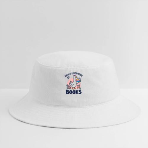 Easily Distracted By Books - Cute Goose - Bucket Hat