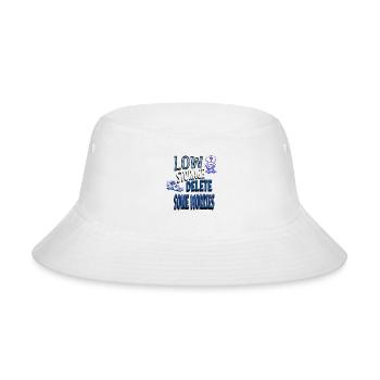 Low Storage Delete Some Worries - Bucket Hat - white - Front