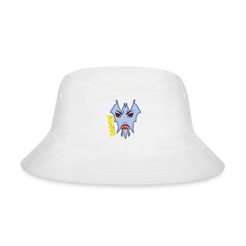 Vampire Bat Cartoon Fang Face - Bucket Hat - white - Front