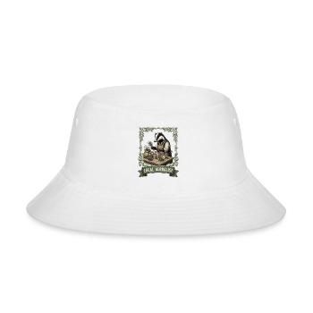 Local Herbalist Vintage Badger Apothecary Art - Bucket Hat - white - Front