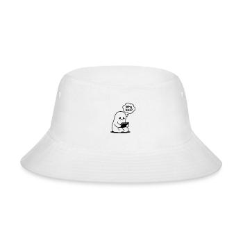 Sad Ghost Texting Why Boo - Bucket Hat - white - Front
