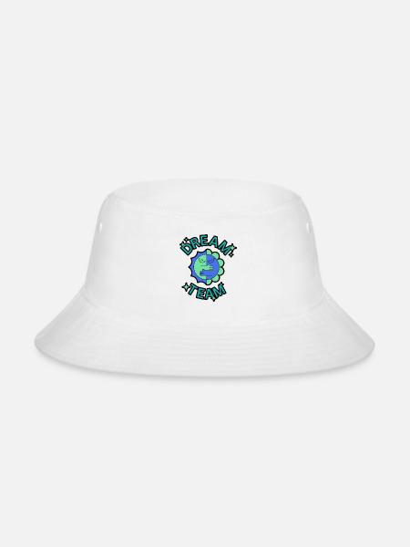 Dream Team Hug Globe Graphic - Bucket Hat - white