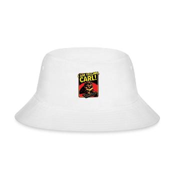 Cat I Am Yelling Carl Meme Shouting - Bucket Hat - white - Front