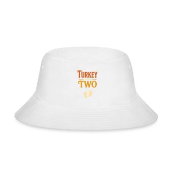 Expecting Mother Loves Turkey For Two Pregnancy - Bucket Hat - white - Front