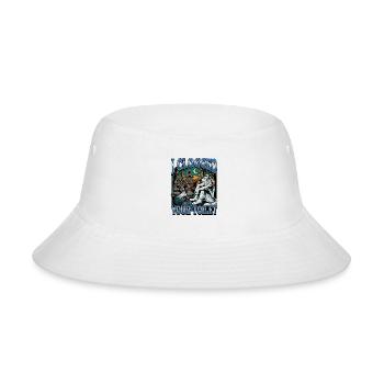 I Clogged Your Toilet Funny Ironic Werewolf Meme  - Bucket Hat - white - Front