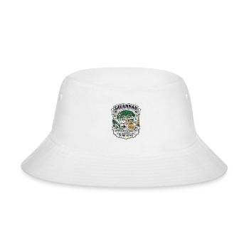 Savannah Georgia Paranormal Ghost Hunting Squares - Bucket Hat - white - Front