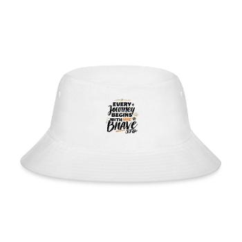 Every Journey Begins with One Brave Step - Bucket Hat - white - Front