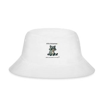 January Raccoon Glow Up - Bucket Hat - white - Front