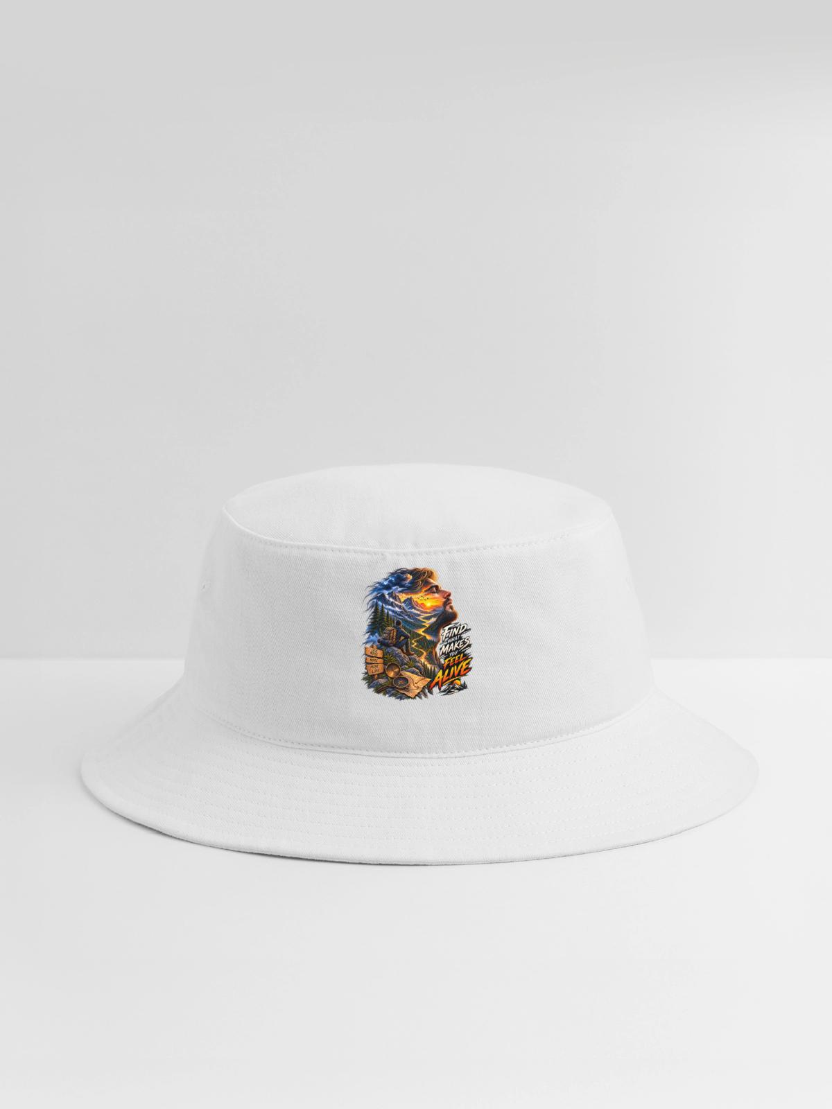 Feel Alive Summit Adventure - Bucket Hat - white - Front