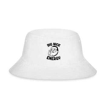 Big Nick Energy Funny Xmas Christmas Santa Claus T - Bucket Hat - white - Front