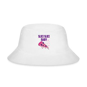 Slice Slice Baby Pizza Alien Ufo - Bucket Hat - white - Front