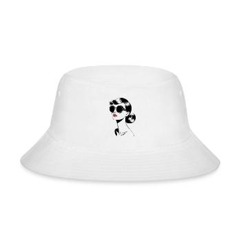 Chic Retro Glamour Fashion Illustration - Bucket Hat - white - Front