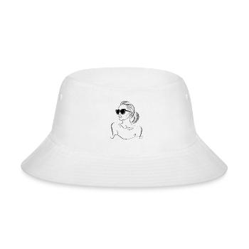 Chic Sunglasses Illustration for Fashion - Bucket Hat - white - Front