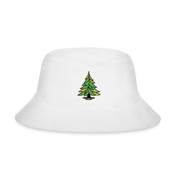 Stylized Pine Tree - Bucket Hat - white - Front