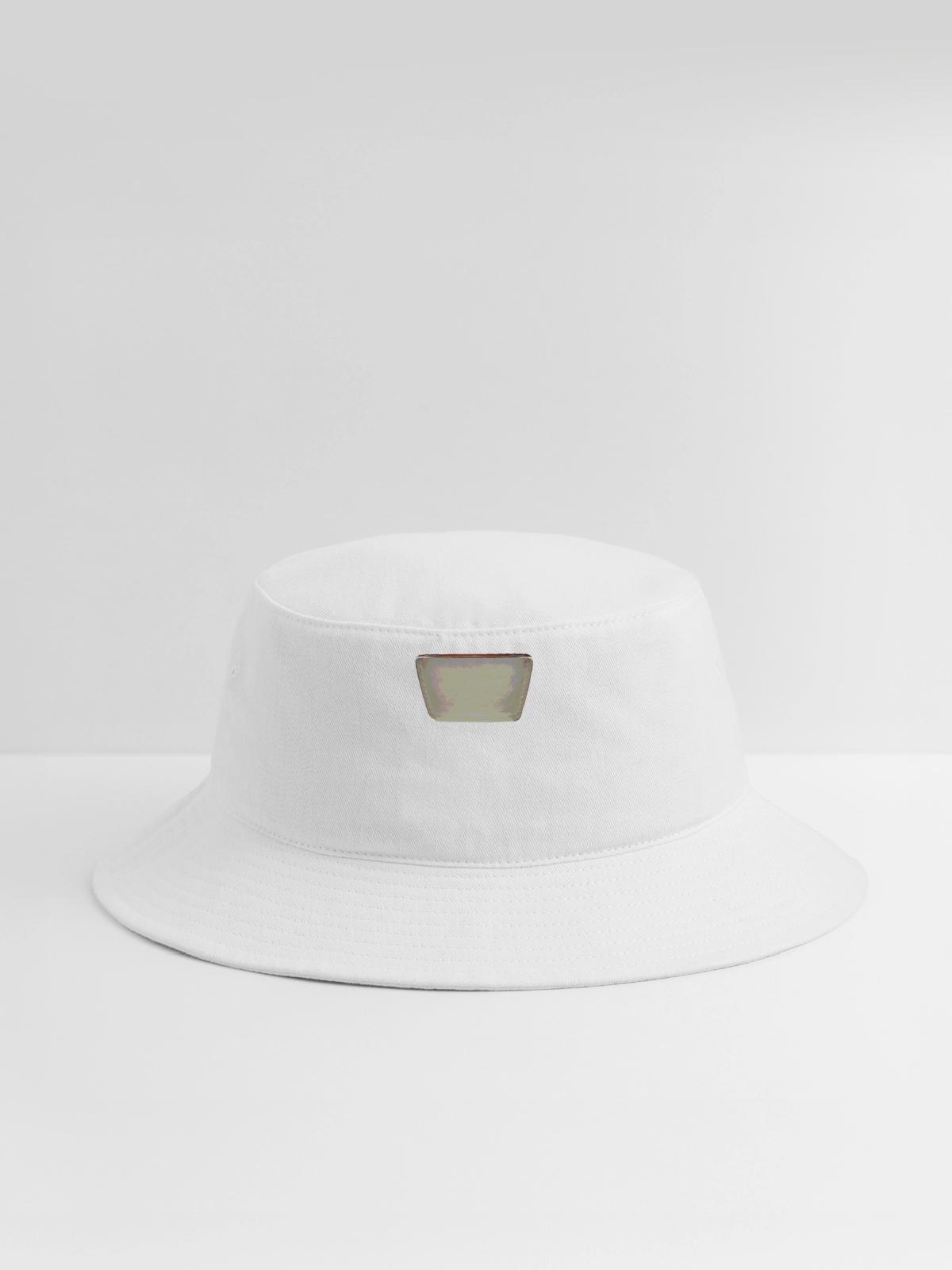 Antique Rim Ceramic Plate - Bucket Hat - white - Front