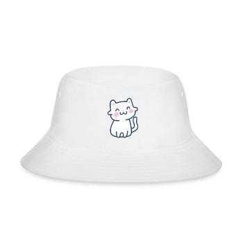 cute cat drawing 1 1 - Bucket Hat - white - Front