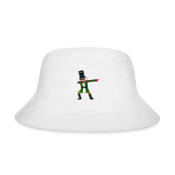Christmas Soldier Dabbing Nutcracker - Bucket Hat - white - Front