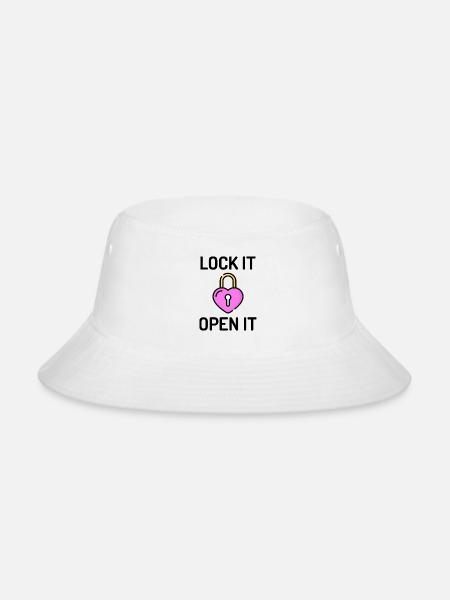 LOCK IT & OPEN IT - Bucket Hat - white