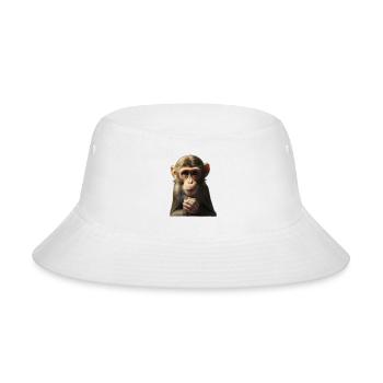 Productivity Unleashed: The Working Monkey - Bucket Hat - white - Front